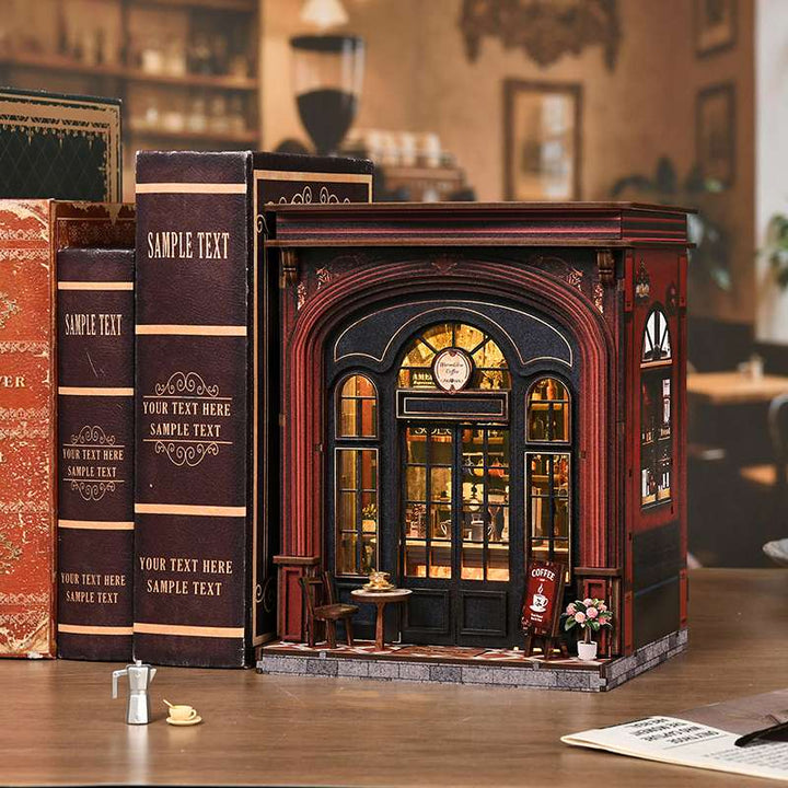 Warm Coffee House Miniature House Kit