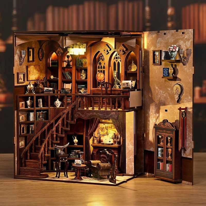 Vintage Library Study DIY Book Nook Kit