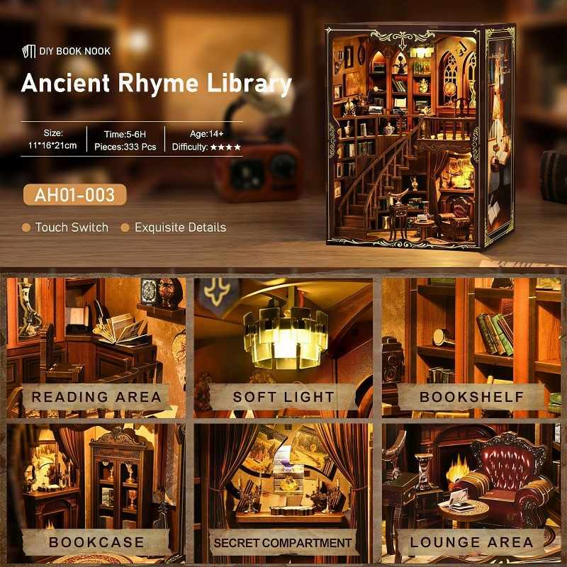 Vintage Library Study DIY Book Nook Kit