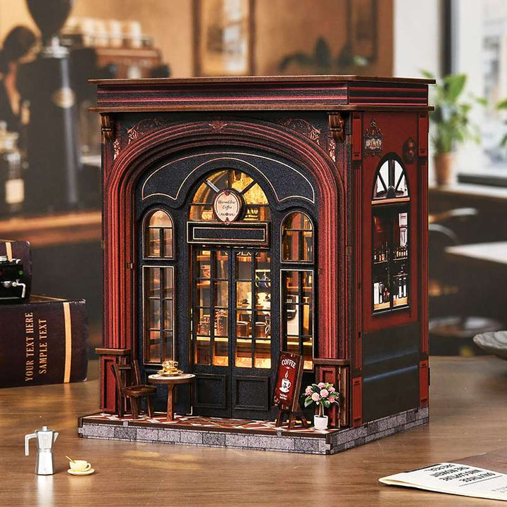 Warm Coffee House Miniature House Kit